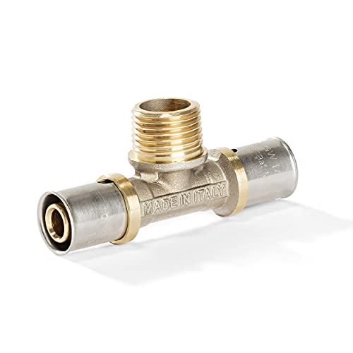 H2O-Flex® 20er Pressfitting T-Stück mit 3/4" Außengewinde für Verbundrohr 2,0mm DVGW Aluverbund - Rohr Mehrschichtverbundrohr 20 x 2,0mm von H2O-Flex
