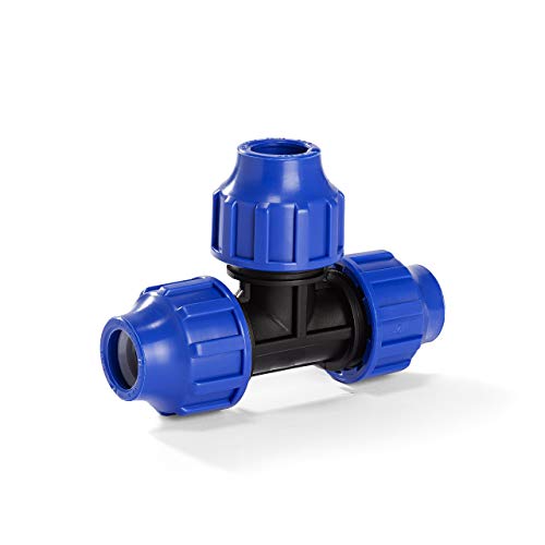 H2O-Flex® PP-Fitting, Klemmverbinder - 25er T-Stück für PE-Rohr, 25 mm, DVGW von H2O-Flex