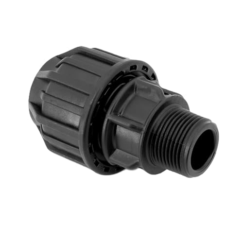 H2O-Flex® PP-Fitting mit DVGW, Klemmverbinder - 32er PE Verschraubung AG Adapter mit 3/4" Aussengewinde, für 32 mm PE Rohr von H2O-Flex