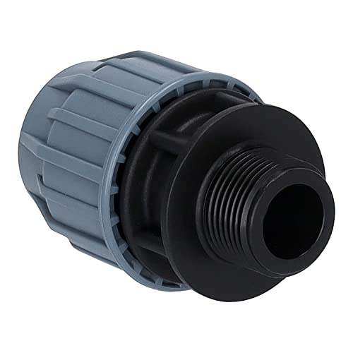 H2O-Flex® PP-Fitting mit DVGW, Klemmverbinder - 20er PE Verschraubung AG Adapter mit 1/2" Aussengewinde, für 20 mm PE Rohr von H2O-Flex