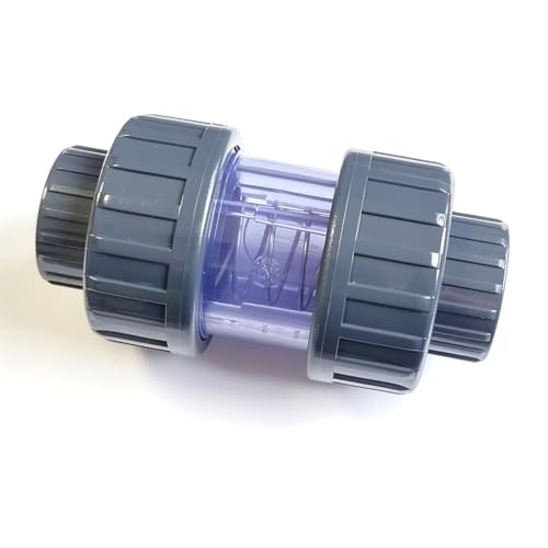 PVC Rückschlagventil transparent 20mm Klebefitting PN16 Poolfitting Kunststoff Fitting Rückflussverhinderer für Poolverrohrung, Schwimmbad- und Teichbau PVC Rückschlagventil transparent 20mm Klebefitting PN16 Poolfitting Kunststoff Fitting Rückflussverhinderer für Poolverrohrung, Schwimmbad- und Teichbau von H2O-Flex