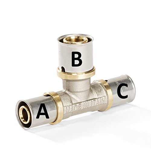 H2O-Flex® Pressfitting T-Stück Reduziert 26 x 3,0 - 20 x 2,0 - 16 x 2,0mm für Verbundrohr Aluverbund Mehrschichtverbundrohr DVGW Rohr von H2O-Flex