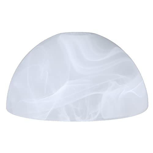 Alabasterglas weiß Ø 172 Lampenglas Ersatzglas E14 Glasschirm Leuchtenglas rund von H4L