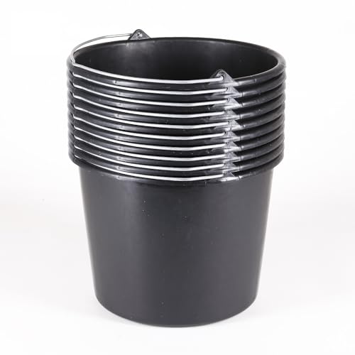 Baueimer Baukübel Mörteleimer 12L Futtereimer Eimer Schwarz Eimerset Wassereimer Putzeimer Kübel 10 Stck Baueimer Baukübel Mörteleimer 12L Futtereimer Eimer Schwarz Eimerset Wassereimer Putzeimer Kübel 10 Stck von H4L