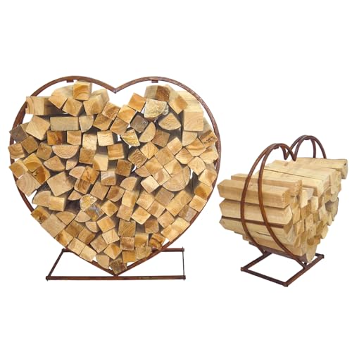 Brennholz Regal Stapelregal Kaminholz Design Herz rost-optik 2er Set Stapelhilfe pulverbeschichtet Brennholz Regal Stapelregal Kaminholz Design Herz rost-optik 2er Set Stapelhilfe pulverbeschichtet von H4L