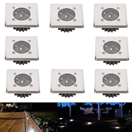 H4L Solarleuchte LED 8er Set eckig 85x85mm Bodeneinbaustrahler Solarlampe Einbauleuchte mit Dämmerungssensor H4L Solarleuchte LED 8er Set eckig 85x85mm Bodeneinbaustrahler Solarlampe Einbauleuchte mit Dämmerungssensor von H4L