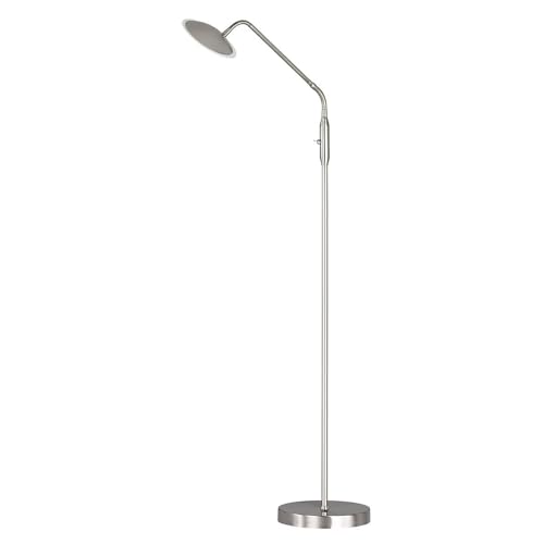 H4L Stehleuchte Stehlampe LED Standlampe Standleuchte 12W Chrom 3000K Leselampe Leseleuchte modern von H4L