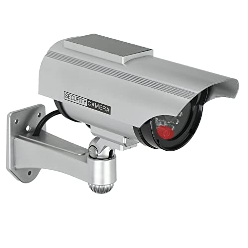 H4L Überwachungskamera CCTV Attrappe mit Solarpanel Kamera Innen Außen Dummy LED von H4L