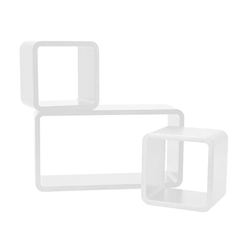 H4L Wandregal Regal 3er Set weiß lackiert Holzregal MDF Modern Design Bücherregal H4L Wandregal Regal 3er Set weiß lackiert Holzregal MDF Modern Design Bücherregal von H4L