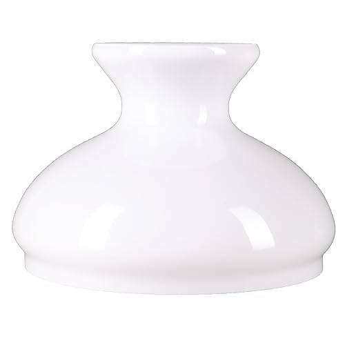 Petroleumglas Lampenglas Ersatzglas Ø185mm Leuchtenglas Opalglas Glasschirm 140mm Höhe Weiß von H4L