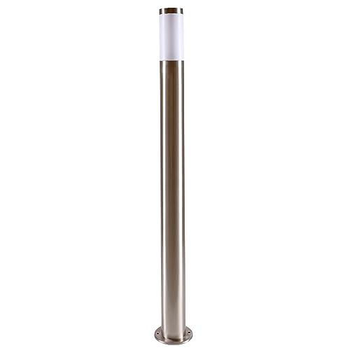 Wegeleuchte Wegelampe Außenleuchte Ø 7.8cm Edelstahl, 80cm ohne Bewegungsmelder von H4L