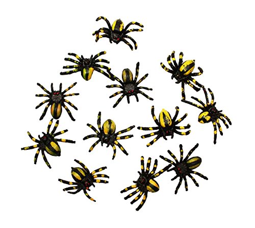 HAAC 12 künstliche Spinne für Feste Fasching Karneval Halloween Farbe schwarz gelb Größe 3 cm HAAC 12 künstliche Spinne für Feste Fasching Karneval Halloween Farbe schwarz gelb Größe 3 cm von HAAC