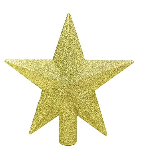HAAC Baumspitze Stern für Weihnachtsbaum Größe 22 cm Farbe Gold mit Glittern Weihnacht Weihnachten von HAAC