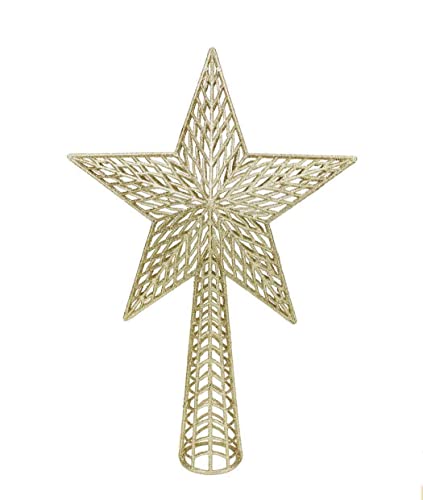HAAC Baumspitze Stern für Weihnachtsbaum Größe 38 cm Farbe Gold mit Glittern Weihnacht Weihnachten von HAAC