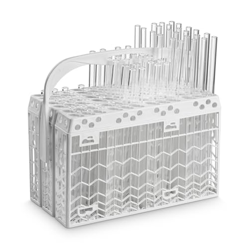 HALM Glasstrohhalm Spülkorb Modular Besteckkorb für Glastrinkhalme bis zu 80 Stück Reinigung im Geschirrspüler von HÅLM