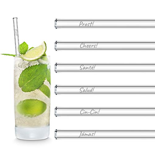 HALM Glasstrohhalme Set Prost Edition International in 6 verschiedenen Sprachen Cheers Santé Salud Cin-Cin Spülmaschinenfest Wiederverwendbar HALM Glasstrohhalme Set Prost Edition International in 6 verschiedenen Sprachen Cheers Santé Salud Cin-Cin Spülmaschinenfest Wiederverwendbar von HÅLM