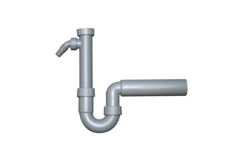 HAAS Siphon Geruchsverschluss, mit einem WS-Anschluss, 1 1/2 Zoll DN 40, grau von HAAS