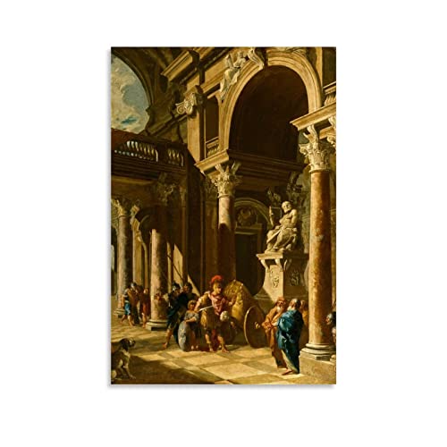 HAATTI Alexander The Great Cutting The Gordian Knot By Giovanni Paolo Panini Poster Home Decor Wandkunst Hängendes Bild Druck Schlafzimmer Dekorative Gemälde Zimmer Ästhetik 30 x 45 cm von HAATTI