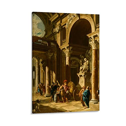 HAATTI Alexander The Great Cutting The Gordian Knot By Giovanni Paolo Panini Poster Wandkunst Geschenke Schlafzimmer Drucke Wohnkultur Hängendes Bild Leinwand Gemälde 20 x 30 cm von HAATTI