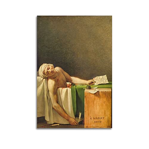 HAATTI Der Tod von Marat von Jacques-Louis David Giclée-Papier-Poster, hell, klar, Reproduktion, Leinwanddruck, Kunstdekoration, moderne Kunstwerke, Geschenkidee, 60 x 90 cm von HAATTI