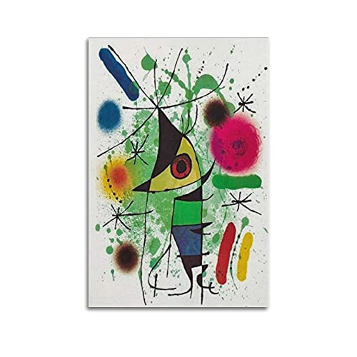 HAATTI Der singende Fisch von Joan Miro Surrealismus-Poster, Geschenke, Leinwandbild, Wandkunst, dekorativer Bilddruck, moderne Dekoration, 50 x 75 cm von HAATTI