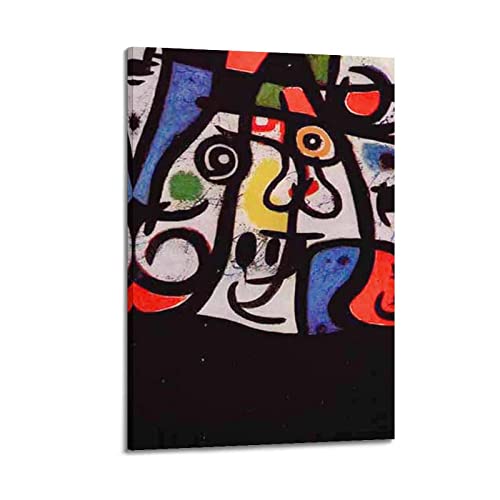 HAATTI Joan Miro Surrealismus-Poster auf Leinwand, Kunstdruck und Wandkunst, modernes Familien-Schlafzimmer, 20 x 30 cm von HAATTI