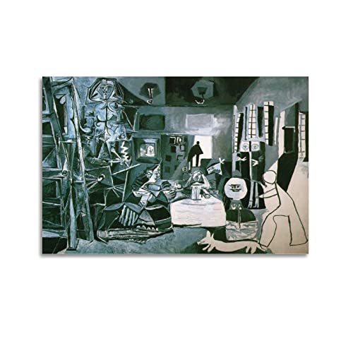 HAATTI Las Meninas von Pablo Picasso Giclée-Papier, klare Reproduktion, Wandkunst, Gemälde, Leinwand, Geschenk, Wohnzimmer, Drucke, Schlafzimmer, Dekor, Kunstwerke, 30 x 45 cm von HAATTI