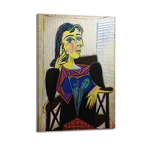 HAATTI Porträt von Dora Maar von Pablo Picasso Giclée-Papier, klare Reproduktion, Kunstwerke, Leinwand, Raum, ästhetische Wandkunstdrucke, Zuhause, moderne Dekoration, Geschenke, 30 x 45 cm von HAATTI