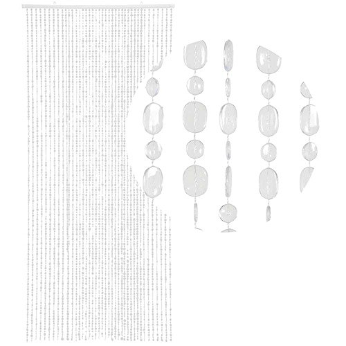 HAB & GUT -DV0221- Türvorhang OVAL, KLAR, 90 x 200 cm, Pailettenvorhang Perlenvorhang von HAB & GUT
