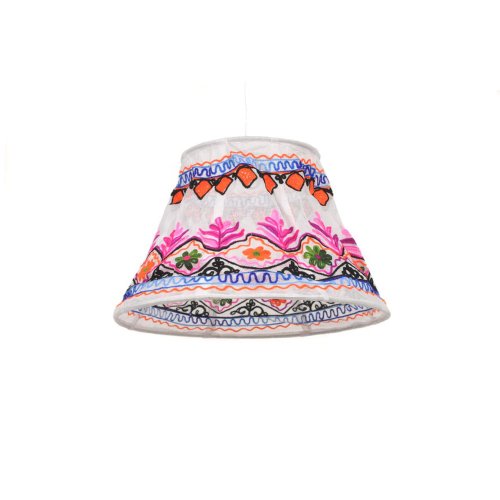HAB & GUT -IS001A- Lampenschirm INDISCH Style, Weiss, Stofflampe bunt Bestickt von HAB & GUT