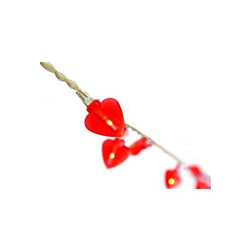 HAB & GUT -L006-R- LED Lichterkette, 40 rote transparente Herzen, Kabellänge: 5 Meter, 220V Partylicht LOVE HEARTS, Indoor Dekolicht von HAB & GUT