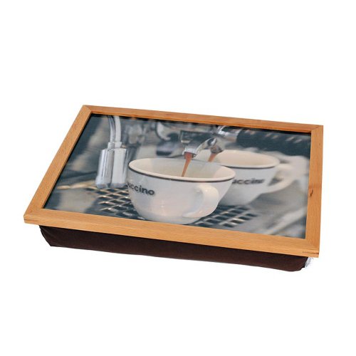 HAB & GUT -TK104- Tablettkissen mit Holzrahmen Cappuccino Lapdesk von HAB & GUT