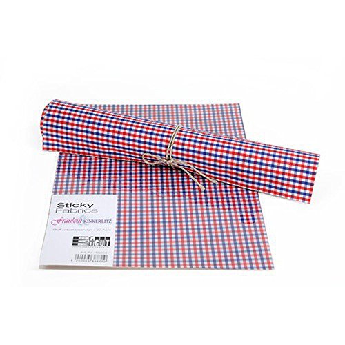 HAB & GUT -TS001- Selbstklebender Stoffbogen, Gingham/KARIERT - ROT - BLAU DIN A4, Stoff, Stoffabschnitte HAB & GUT -TS001- Selbstklebender Stoffbogen, Gingham/KARIERT - ROT - BLAU DIN A4, Stoff, Stoffabschnitte von HAB & GUT