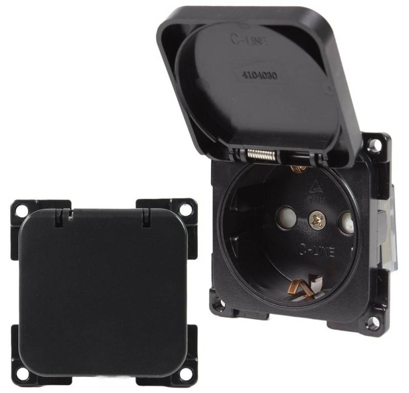 HABA B.V. Steckdose C-Line Presto Inprojal CBE Schuko Steckdose + Klappdeckel von HABA B.V.