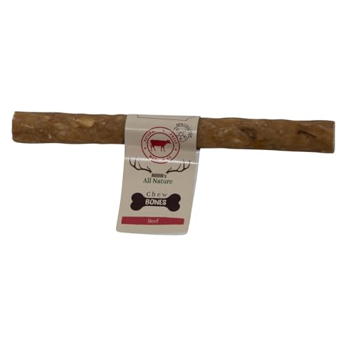 HABA Rinderhaut-Kaurollen für Hunde, gesunde und leckere Leckerlis, 60 Stück, 46 g, Größe S, Naturfarbe, Modell Hab Chewbones von HABA's