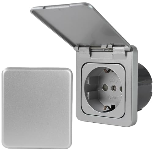 C-Line Presto Inprojal CBE Steckdose Schuko + Klappdeckel + Isodose 220/230 Volt silber C-Line Presto Inprojal CBE Steckdose Schuko + Klappdeckel + Isodose 220/230 Volt silber von HABA