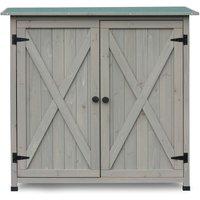 Gartenschrank Flora, grau, 110 x 55 x 117 cm - Habau von HABAU