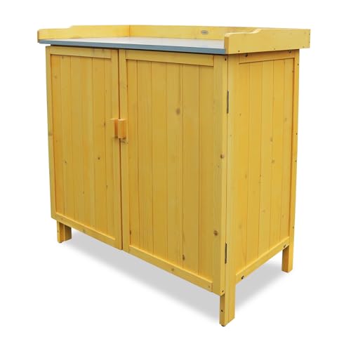 Habau 3106 Gartentisch mit Unterschrank, 98 x 48 x 95 cm, Natur von HABAU