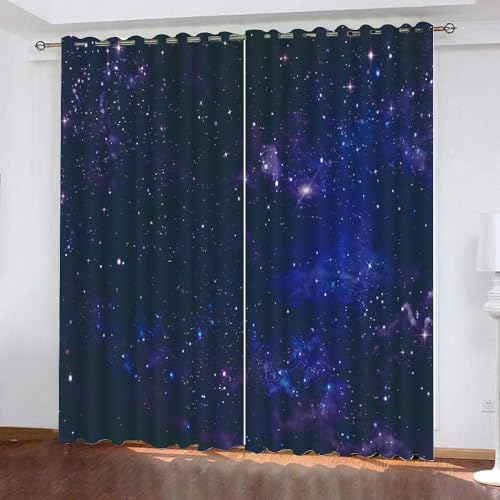 3D Sternenhimmel Vorhang Abdunkelnde Sternenhimmel Polyester Vorhänge mit ösen 2er Set Gardinen Blickdicht Verdunkelungs Geräuschreduzierung für Schlafzimmer Wohnzimmer B 234 X H 137 cm(Stil 19-6) 3D Sternenhimmel Vorhang Abdunkelnde Sternenhimmel Polyester Vorhänge mit ösen 2er Set Gardinen Blickdicht Verdunkelungs Geräuschreduzierung für Schlafzimmer Wohnzimmer B 234 X H 137 cm(Stil 19-6) von HABEAT
