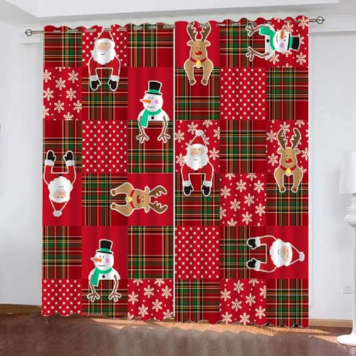 3D Weihnachten Vorhang Abdunkelnde Weihnachtsmann Polyester Vorhänge mit ösen 2er Set Gardinen Blickdicht Verdunkelungs Geräuschreduzierung für Schlafzimmer Wohnzimmer B 234 X H 137 cm(Motiv 13-6) 3D Weihnachten Vorhang Abdunkelnde Weihnachtsmann Polyester Vorhänge mit ösen 2er Set Gardinen Blickdicht Verdunkelungs Geräuschreduzierung für Schlafzimmer Wohnzimmer B 234 X H 137 cm(Motiv 13-6) von HABEAT