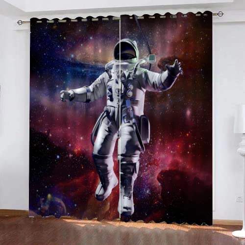 HABEAT 3D Astronaut Vorhang Abdunkelnde Universum Sternenhimmel Polyester Vorhänge mit ösen 2er Set Gardinen Blickdicht Verdunkelungs Geräuschreduzierung für Schlafzimmer Wohnzimmer B 220 X H 215 cm HABEAT 3D Astronaut Vorhang Abdunkelnde Universum Sternenhimmel Polyester Vorhänge mit ösen 2er Set Gardinen Blickdicht Verdunkelungs Geräuschreduzierung für Schlafzimmer Wohnzimmer B 220 X H 215 cm von HABEAT