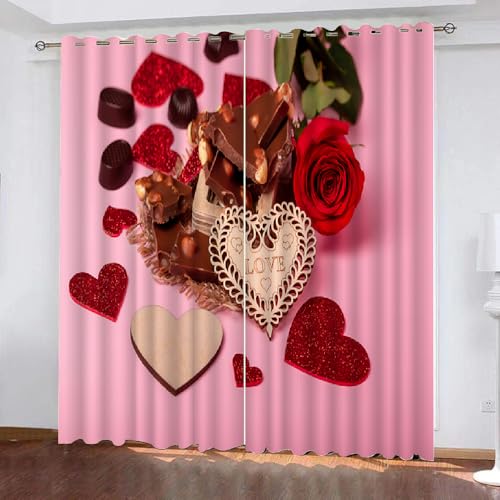 HABEAT 3D Blumen Vorhänge Abdunkelnde Blumen Kindervorhänge Vorhang mit ösen 2er Set Gardinen Blickdicht Verdunkelungs für Kinderzimmer Schlafzimmer Wohnzimmer B 150 X H 166 cm（Motiv 12-8） von HABEAT