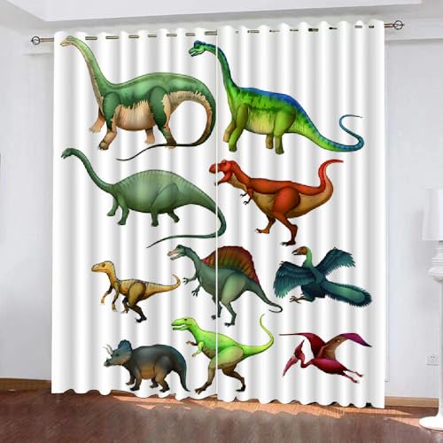 HABEAT 3D Dinosaurier Vorhang Abdunkelnde Dinosaurier Polyester Vorhänge mit ösen 2er Set Gardinen Blickdicht Verdunkelungs Geräuschreduzierung für Schlafzimmer Wohnzimmer B 234 X H 137 cm(Motiv 6-5) HABEAT 3D Dinosaurier Vorhang Abdunkelnde Dinosaurier Polyester Vorhänge mit ösen 2er Set Gardinen Blickdicht Verdunkelungs Geräuschreduzierung für Schlafzimmer Wohnzimmer B 234 X H 137 cm(Motiv 6-5) von HABEAT