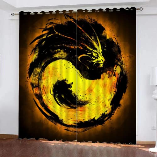 HABEAT 3D Drachen Gardinen Abdunkelnde Abstraktion Yin Yang Kindervorhänge Vorhang mit ösen 2er Set Vorhänge Blickdicht Verdunkelungs für Kinderzimmer Schlafzimmer Wohnzimmer B 140 X H 160 cm HABEAT 3D Drachen Gardinen Abdunkelnde Abstraktion Yin Yang Kindervorhänge Vorhang mit ösen 2er Set Vorhänge Blickdicht Verdunkelungs für Kinderzimmer Schlafzimmer Wohnzimmer B 140 X H 160 cm von HABEAT