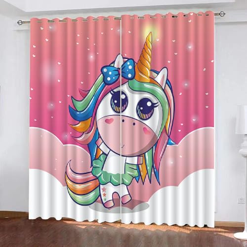 HABEAT 3D Einhorn Vorhang Abdunkelnde Sternenhimmel Polyester Vorhänge mit ösen 2er Set Gardinen Blickdicht Verdunkelungs Geräuschreduzierung für Schlafzimmer Wohnzimmer B 234 X H 137 cm(Motiv 9-9) HABEAT 3D Einhorn Vorhang Abdunkelnde Sternenhimmel Polyester Vorhänge mit ösen 2er Set Gardinen Blickdicht Verdunkelungs Geräuschreduzierung für Schlafzimmer Wohnzimmer B 234 X H 137 cm(Motiv 9-9) von HABEAT