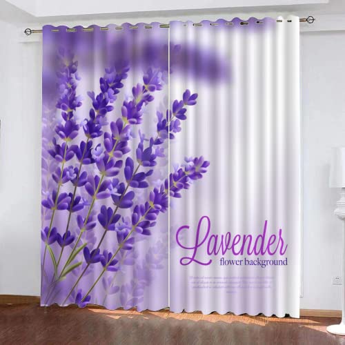 HABEAT 3D Lavendel Vorhang Abdunkelnde Lila Blumen Polyester Vorhänge mit ösen 2er Set Gardinen Blickdicht Verdunkelungs Geräuschreduzierung für Schlafzimmer Wohnzimmer B 220 X H 215 cm HABEAT 3D Lavendel Vorhang Abdunkelnde Lila Blumen Polyester Vorhänge mit ösen 2er Set Gardinen Blickdicht Verdunkelungs Geräuschreduzierung für Schlafzimmer Wohnzimmer B 220 X H 215 cm von HABEAT