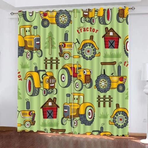 HABEAT 3D Traktor Vorhang Abdunkelnde Cartoon LKW Polyester Vorhänge mit ösen 2er Set Gardinen Blickdicht Verdunkelungs Geräuschreduzierung für Schlafzimmer Wohnzimmer B 220 X H 215 cm HABEAT 3D Traktor Vorhang Abdunkelnde Cartoon LKW Polyester Vorhänge mit ösen 2er Set Gardinen Blickdicht Verdunkelungs Geräuschreduzierung für Schlafzimmer Wohnzimmer B 220 X H 215 cm von HABEAT