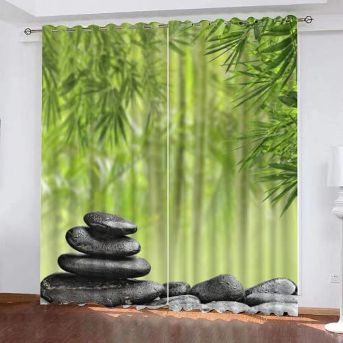 HABEAT 3D Zen Gardinen Abdunkelnde Stein Bambus Kindervorhänge Vorhang mit ösen 2er Set Vorhänge Blickdicht Verdunkelungs für Kinderzimmer Schlafzimmer Wohnzimmer B 200 X H 160 cm HABEAT 3D Zen Gardinen Abdunkelnde Stein Bambus Kindervorhänge Vorhang mit ösen 2er Set Vorhänge Blickdicht Verdunkelungs für Kinderzimmer Schlafzimmer Wohnzimmer B 200 X H 160 cm von HABEAT