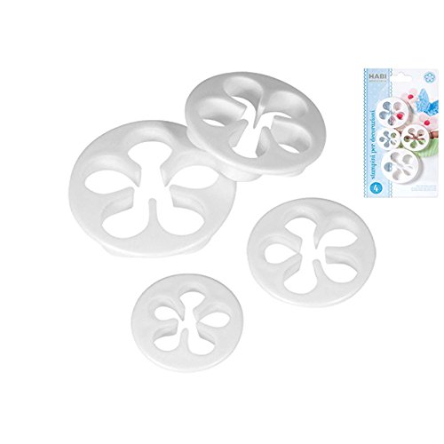 HABI 1364 Packung 4 Disks Decoratori Polypropylen Blume, Kunststoff/ABS, weiß, 4 Stück HABI 1364 Packung 4 Disks Decoratori Polypropylen Blume, Kunststoff/ABS, weiß, 4 Stück von HABI