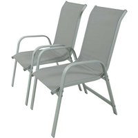 Habitat Et Jardin - Alu/Textilene-Gartensessel Porto - Phoenix - Hellgrau - 2er-Set Habitat Et Jardin - Alu/Textilene-Gartensessel Porto - Phoenix - Hellgrau - 2er-Set von HABITAT ET JARDIN